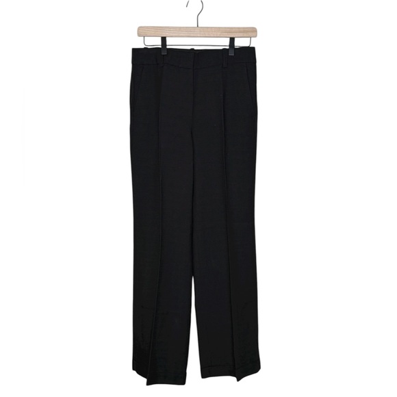 J. Crew Elegant Alexander wide-leg trousers pants in luster canvas NWT 4 Black - Picture 4 of 9